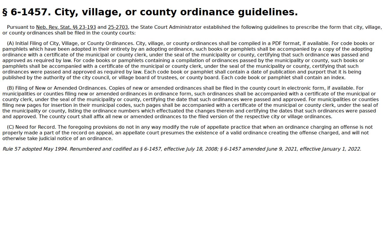 Platte County civil docket municipal ordinance filing rule source