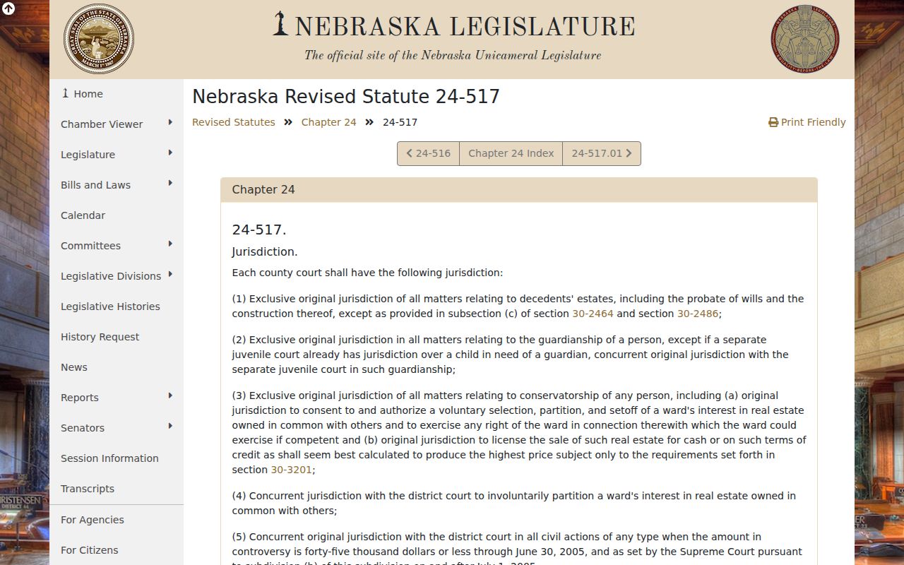 Platte County civil docket County Court jurisdiction source
