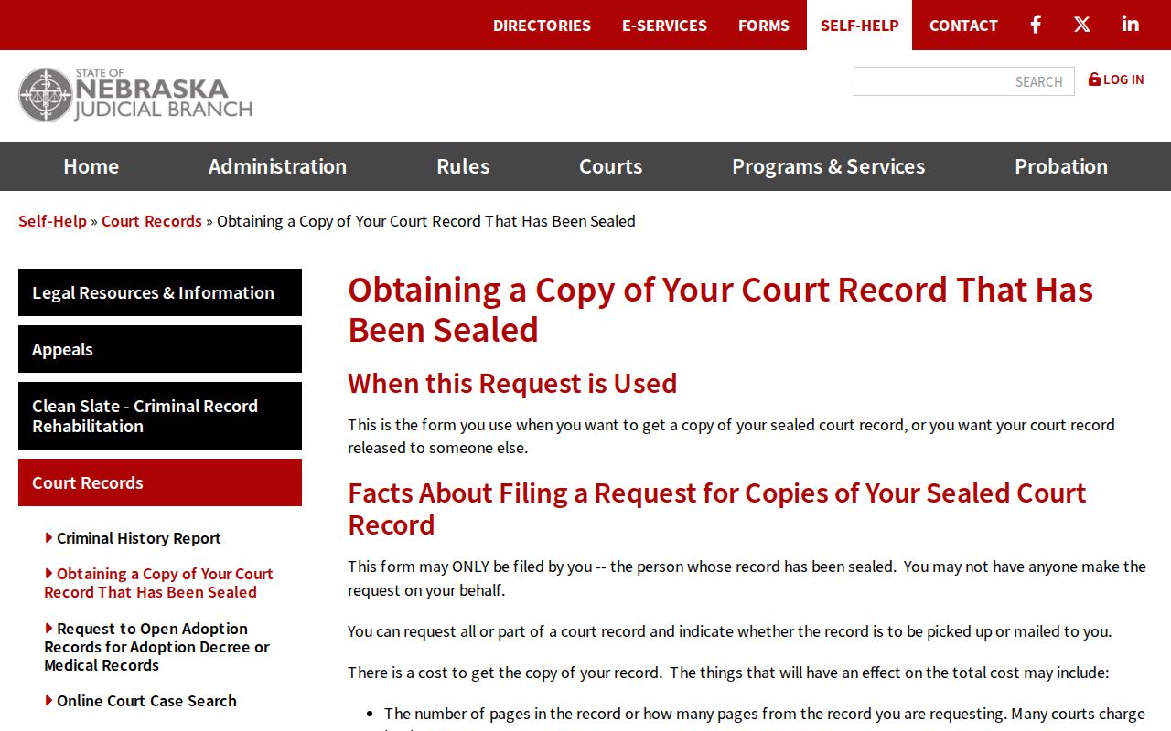 Platte County court records sealed record release guidance
