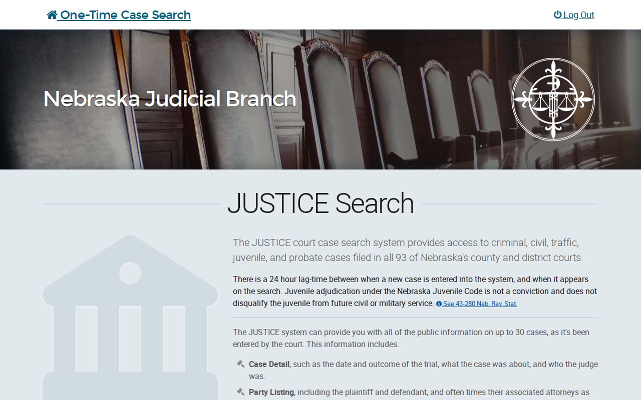 Platte County criminal docket JUSTICE search source