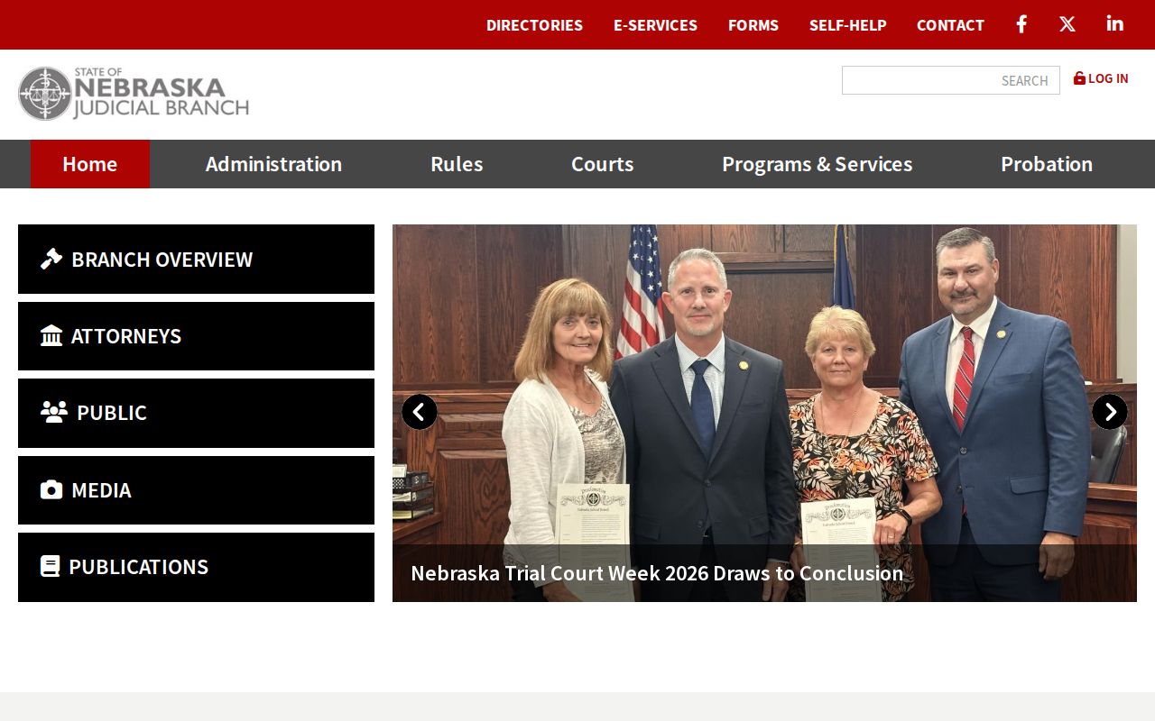 Platte County court docket Nebraska Judicial Branch access page